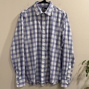 Faherty Men’s Large Plaid Movement Long Sleeve Flannel Button Down Shirt Casual